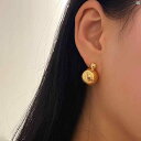 レディース アクセサリー ファッション おしゃれ 韓国 GWE 北欧 ラウンド ボール イヤリング レディース ハイエンド シンプル クール 925 シルバー 針 ウォータードロップ
