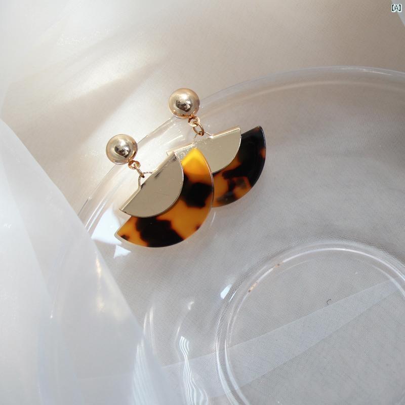 イヤリング プレゼント 綺麗 オシャレ 大人 レディース アメリカ ファッション 誇張 イヤリング 半円 カラフル 花柄 レディース スタッド XF