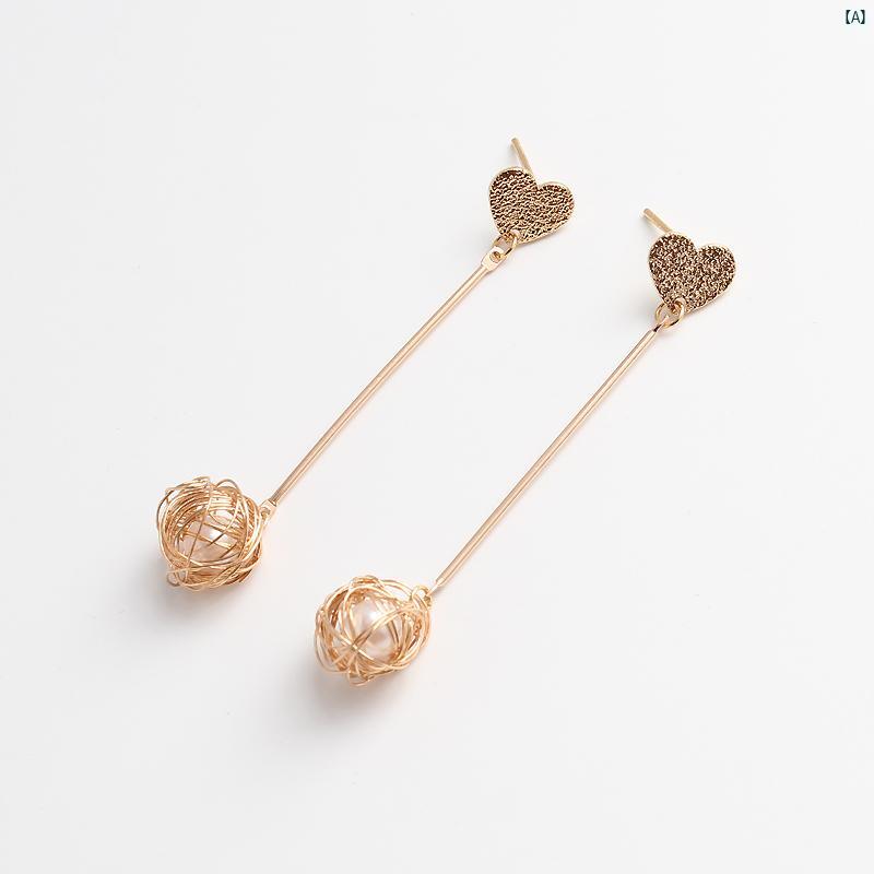 イヤリング プレゼント 綺麗 オシャレ 大人 レディース シルバー ラブ ワイヤー ラップ イヤリング レディース ハート型 VH