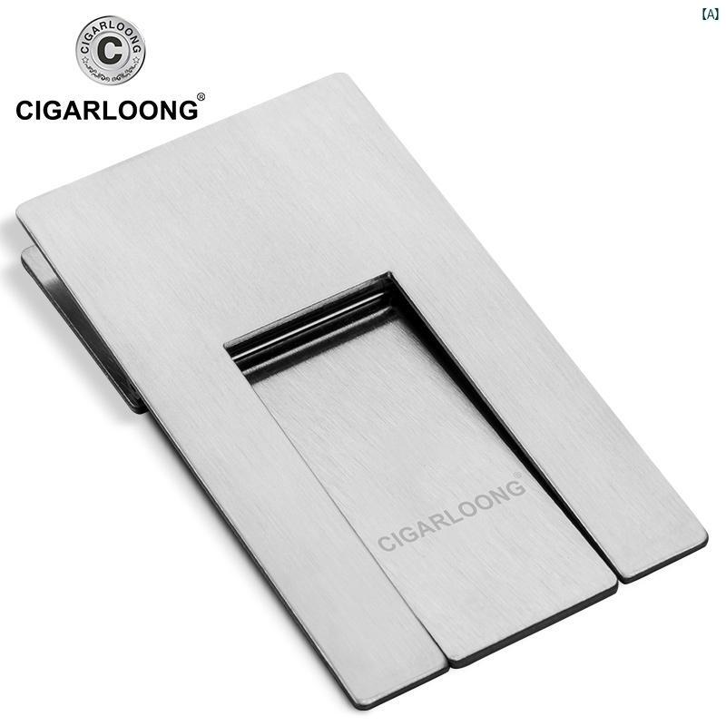 タバコグッズ　タバコ用品　かっこいい　大人 CIGARLOONG シガー ホルダー ステンレス タバコ ポータブル 三脚 喫煙 アクセサリー