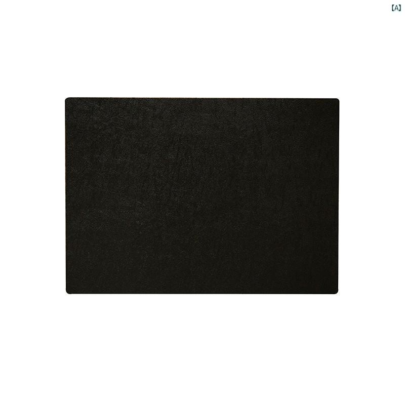 レザー ランチョンマット 軽量 高級 無地 家庭用 正方形 ディナー プレート マット 防水 耐油 火傷 防止 洗わ い 洋食