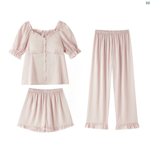レディース ファッション 室内 パジャマ ビクトリア 冷感 パジャマ 胸パッド 夏 半袖 スリーピース ホーム 服 レディース ファッション 室内 パジャマ ビクトリア 冷感 パジャマ 胸パッド 夏 半袖 スリーピース ホーム 服