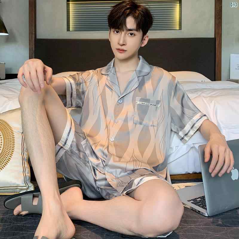 レディース　ファッション　室内　パジャマ ビクトリア メンズ パジャマ 夏 冷感 半袖 ショート パンツ カーディガン 薄手 ゆったり 大きいサイズ ホームウェア