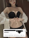 Victoria レディース ストラップレスブラ フロント バックル 付き 小柄 胸 押し上げて 大きい バック ブラジャー目見えい 露出 防止 ラップ チューブ トップ