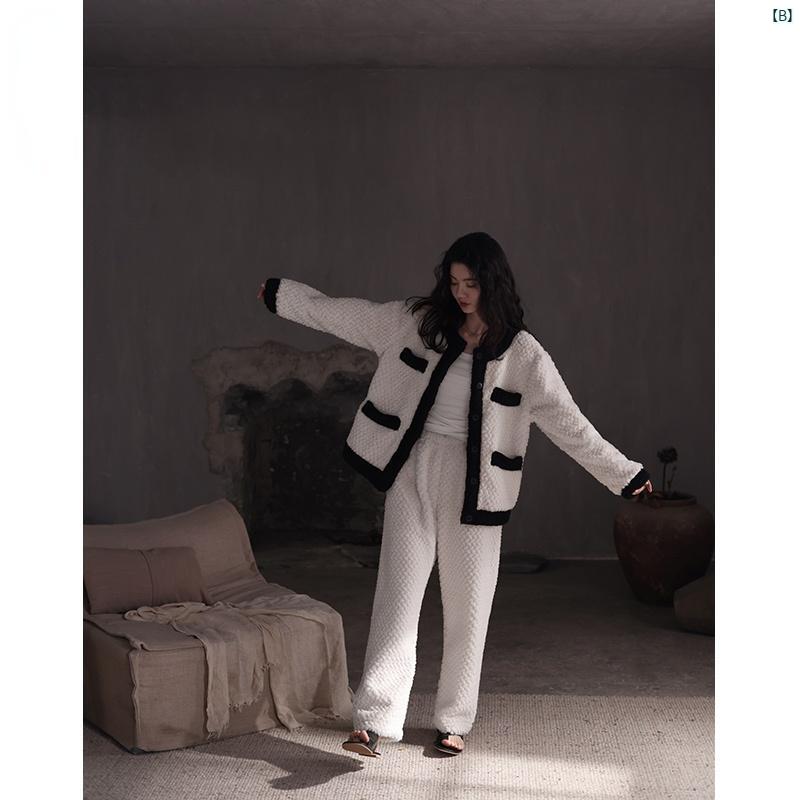 ビクトリア新 パジャマ レディース 冬 サンゴ フリース 厚手 ホーム 服 フランネル 秋 スーツ