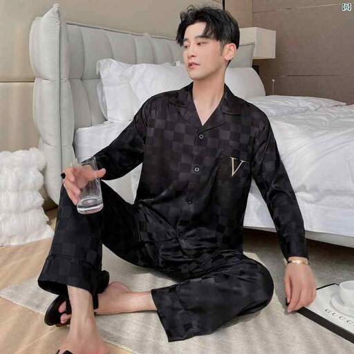 メンズ パジャマ ファッション オシャレ ビクトリア 冷感 カップル パジャマ 男性用 レディース 春秋 夏 高級 ホーム 服 メンズ パジャマ ファッション オシャレ ビクトリア 冷感 カップル パジャマ 男性用 レディース 春秋 夏 高級 ホーム 服