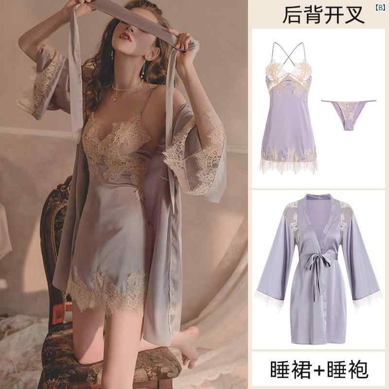 パジャマ オシャレ 大人 ビクトリア 春秋 魅惑的 パジャマ レディース レース サスペンダー ネグリジェ 夏 冷感 薄手 セット