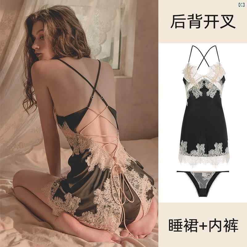 パジャマ オシャレ 大人 ビクトリア 春秋 魅惑的 パジャマ レディース レース サスペンダー ネグリジェ 夏 冷感 薄手 セット