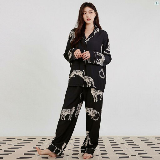パジャマ オシャレ 大人 ビクトリア レディース パジャマ 春秋 ブラック ヒョウ ホーム 服 シンプル ゆったり 大きいサイズ 長袖 2点セットアップ パジャマ オシャレ 大人 ビクトリア レディース パジャマ 春秋 ブラック ヒョウ ホーム 服 シンプル ゆったり 大きいサイズ 長袖 2点セットアップ