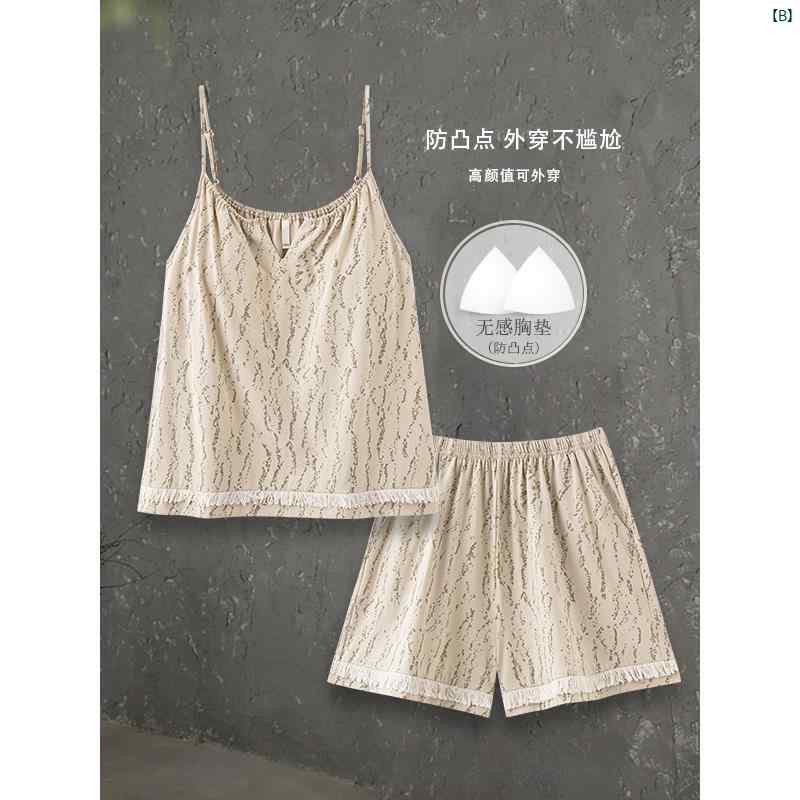 パジャマ　オシャレ　大人 ヴィクトリア パジャマ レディース 夏 涼しい サスペンダー ショーツ 2点セット コットン 胸パッド付き オール イン ワン 薄手 セット