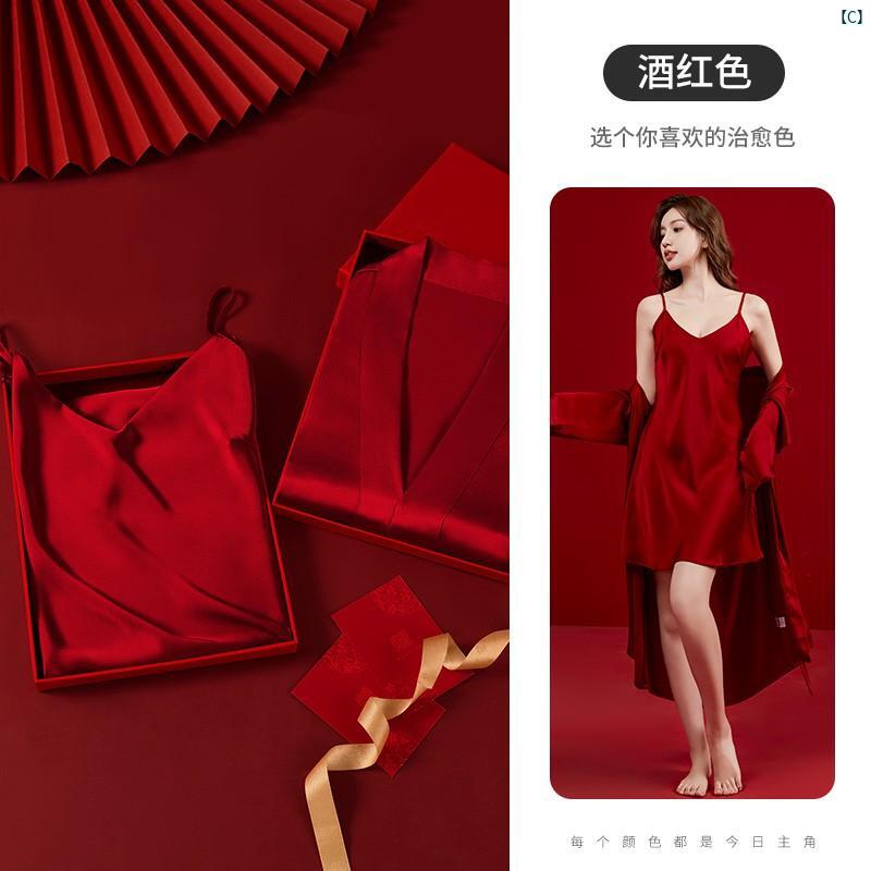 パジャマ　オシャレ　大人 ビクトリア 魅惑的 サスペンダー パジャマ レディース 夏 胸パッド 薄手 レッド ネグリジェ