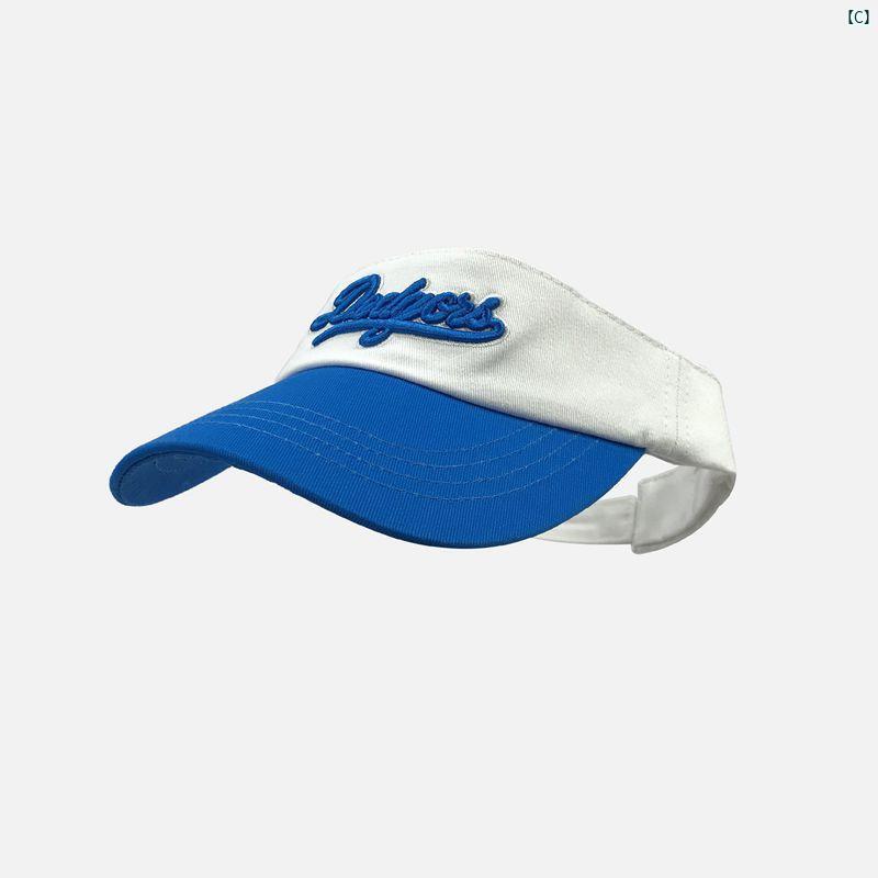 レディース　ファッション　帽子　かわいい　オシャレ 夏 メンズレディース 空 ハット かわいい ダブル カラー 組み合わせ 立体的 文字 刺繍 アメリカン トップレス ピーク