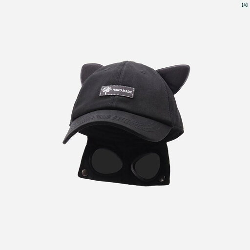 レトロ パイロット ハット イン ストリート ファッション ひさし キャップ おしろ 野球帽 猫耳 メガネ 帽子 レトロ パイロット ハット イン ストリート ファッション ひさし キャップ おしろ 野球帽 猫耳 メガネ 帽子