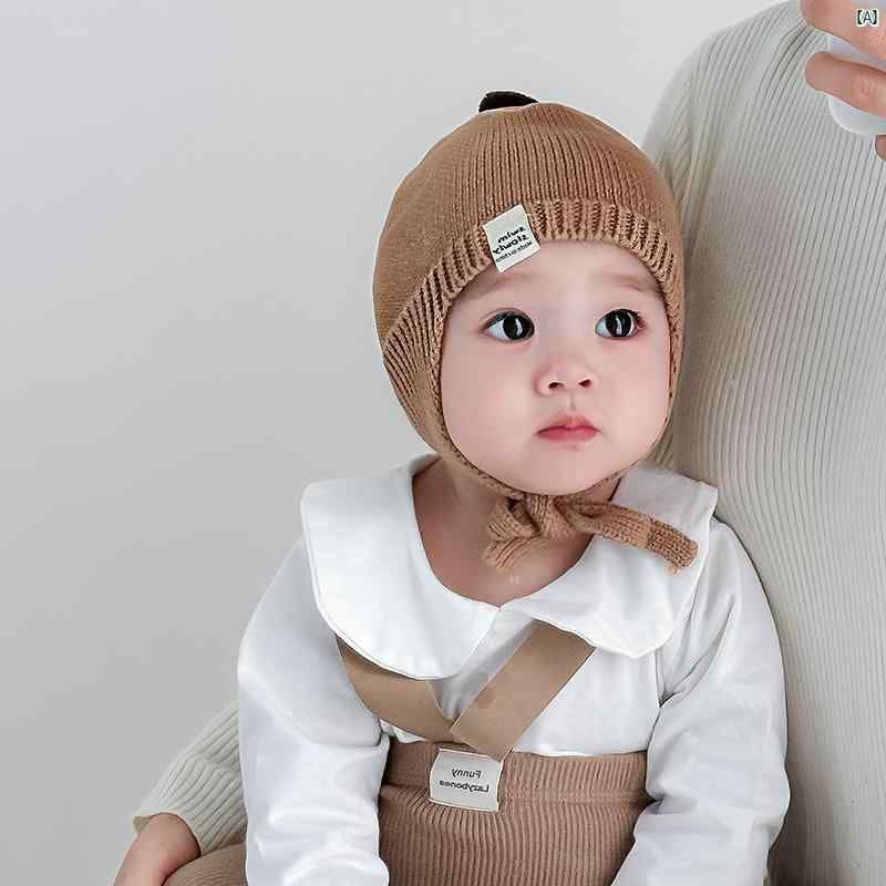 キッズ キッズ用品 子供用品 キッズファッション ベビー ベビー帽子 秋冬 子供用 ウール 耳保護 男子 ガールズ かわいい ニット 帽