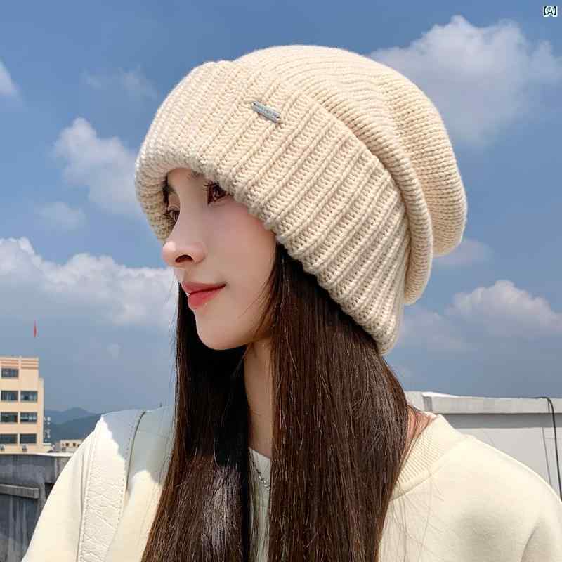 レディース　大人　お母さん　ママ　買い物　外出 秋冬 大きい 頭囲 ブラック い ウール 帽子 保温性 顔 見せる 小柄 耳保護 防寒 パイル