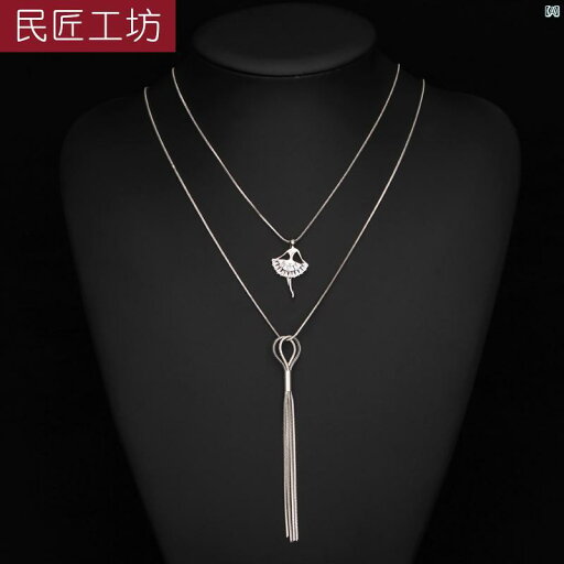 セーター チェーン レディース ロング 二層 ネックレス ショート 秋冬 アクセサリー シンプル ハイエンド 雰囲気 セーター チェーン レディース ロング 二層 ネックレス ショート 秋冬 アクセサリー シンプル ハイエンド 雰囲気