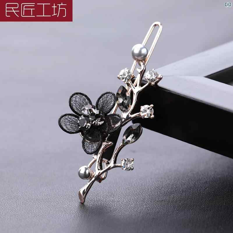 クリップ カチューシャ エレガント ヘアピン シンプル 韓国 前髪 個性 大人 かわいい 快適 森風 和風