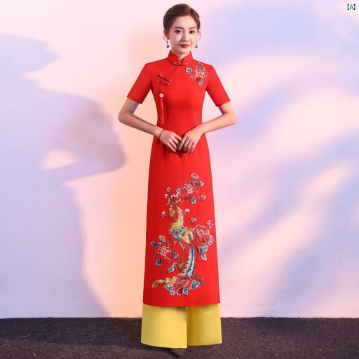 チャイナドレス 中華ドレス 綺麗 オシャレ 大人 服 ファッション 春 本格的 中華風 アオザイ ロング チャイナドレス チーム キャットウォーク パフォーマンス 衣装 ベトナム ワイド レッグ パンツ スーツ チャイナドレス 中華ドレス 綺麗 オシャレ 大人 服 ファッション 春 本格的 中華風 アオザイ ロング チャイナドレス チーム キャットウォーク パフォーマンス 衣装 ベトナム ワイド レッグ パンツ スーツ