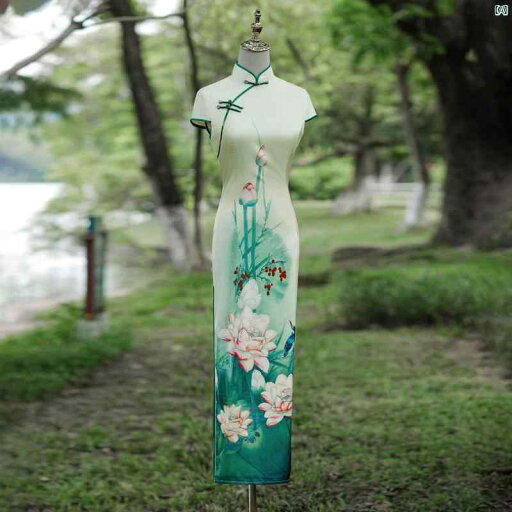 チャイナドレス 中華ドレス 綺麗 オシャレ 大人 服 ファッション Qianbaisi 春 チャイナ キャットウォーク レトロ 中華風 ロング エレガント パフォーマンス ドレス レディース チャイナドレス 中華ドレス 綺麗 オシャレ 大人 服 ファッション Qianbaisi 春 チャイナ キャットウォーク レトロ 中華風 ロング エレガント パフォーマンス ドレス レディース