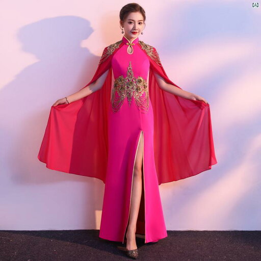 チャイナドレス 中華ドレス 綺麗 オシャレ 大人 服 ファッション Chibaisi レトロ エレガント ロング 大きいサイズ フィッシュ テール ハイエンド スリット ステージ キャットウォーク パフォーマンス チャイナドレス ローズレッド チャイナドレス 中華ドレス 綺麗 オシャレ 大人 服 ファッション Chibaisi レトロ エレガント ロング 大きいサイズ フィッシュ テール ハイエンド スリット ステージ キャットウォーク パフォーマンス チャイナドレス ローズレッド