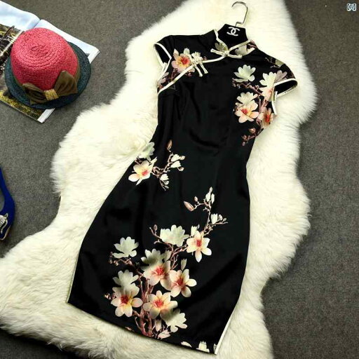 チャイナドレス 中華ドレス 綺麗 オシャレ 大人 服 ファッション 春夏 レディース ヤング 中華風 チャイナ ドレス スリム 桑 チャイナドレス 中華ドレス 綺麗 オシャレ 大人 服 ファッション 春夏 レディース ヤング 中華風 チャイナ ドレス スリム 桑