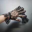 レディース アクセサリー 衣装 コスプレ パーティー スタジオ写真 写真衣装 魅惑的 レディース 薄手 レース 手袋 ブラック ステージ パフォーマンス ブライダル 写真