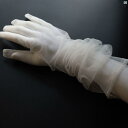 レディース アクセサリー 衣装 コスプレ パーティー スタジオ写真 写真衣装 メッシュ ロング チュール ブライダル ウェディングドレス 写真 手袋 透明 魅惑的 ブラック ホワイト レッド 袖