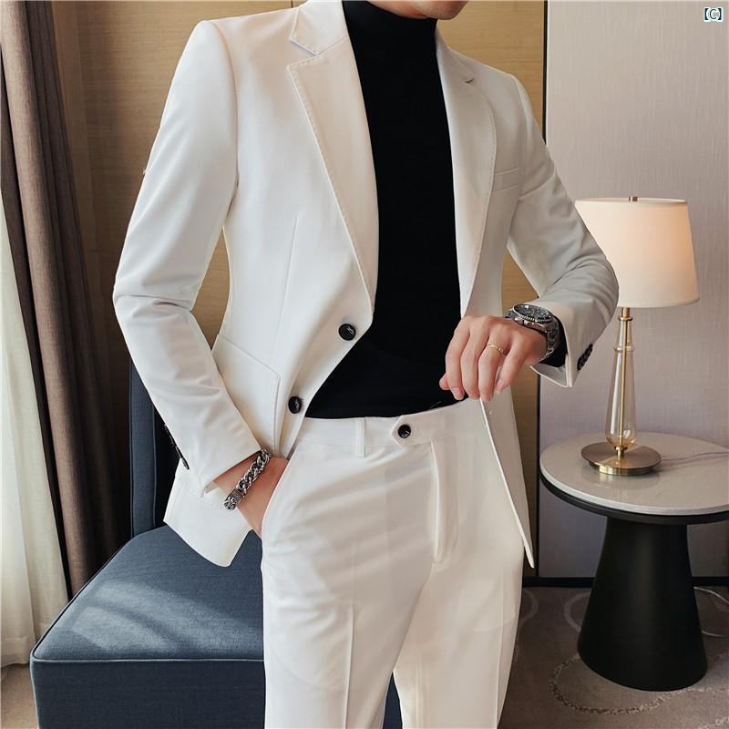 メンズ　メンズファッション　スーツ　フォーマル おしゃれ メンズスーツ 男前 ホスト ドレス ダブル スリット スリムフィット 2点 スーツ キャラメル カラー