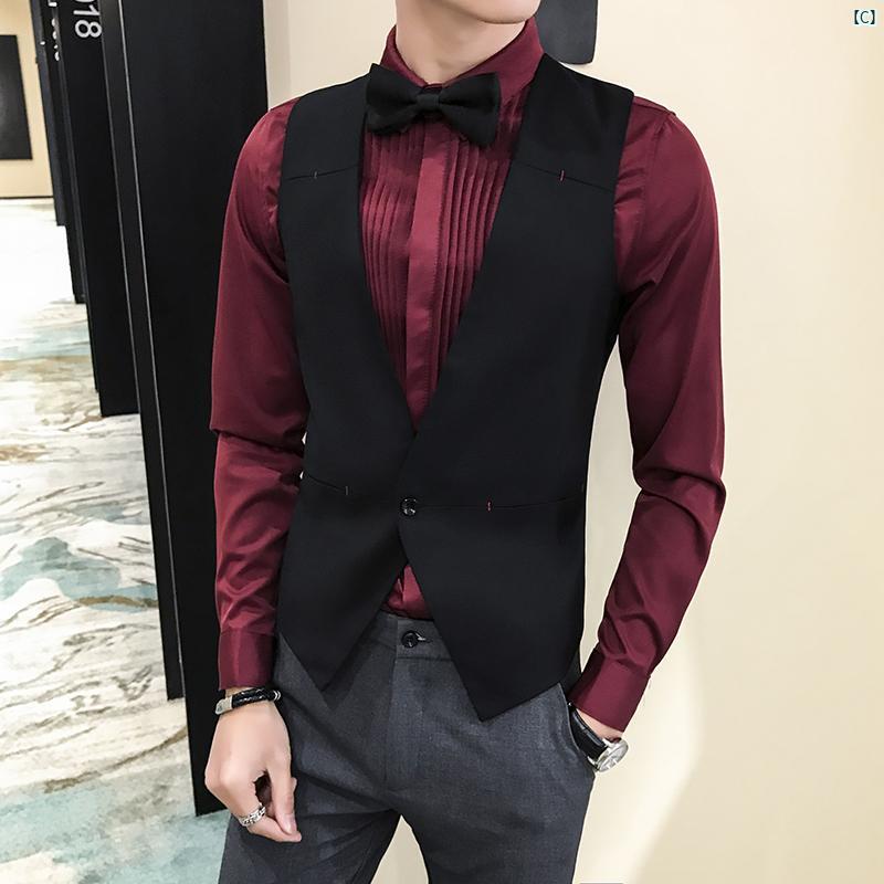 メンズ　メンズファッション　スーツ　フォーマル メンズレディース ファッション ベスト ナイトクラブ KTV クラブ ウェイター ビリヤードルーム プリント ロゴ 作業着 C