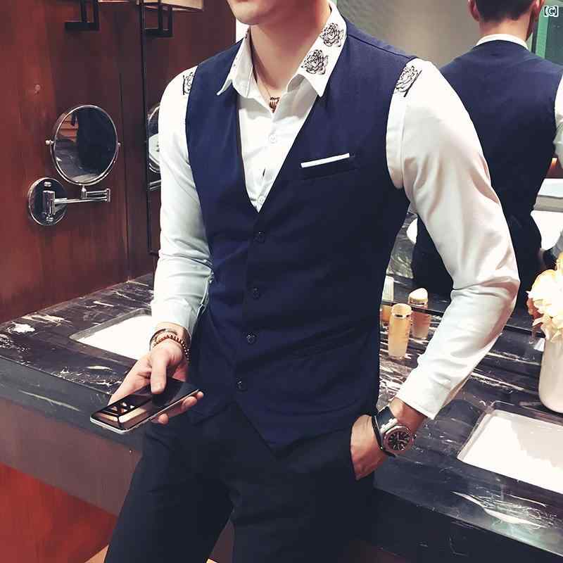 メンズ　メンズファッション　スーツ　フォーマル 春秋 ベスト 男性 スリム ナイトクラブ ウェイター 花婿 付添人 グループ 作業着 韓国 スーツ