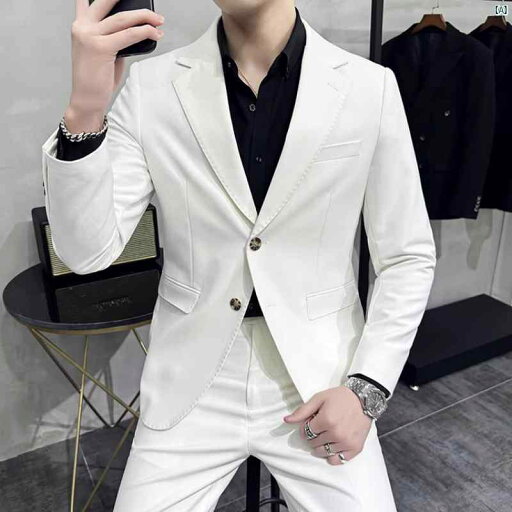 メンズ メンズファッション フォーマル 男性用 ダブル スリット入り 2点 ビジネス スーツ 紳士用 パーティー用 フォーマル ウェディングドレス ホワイト 2つ ボタン メンズ メンズファッション フォーマル 男性用 ダブル スリット入り 2点 ビジネス スーツ 紳士用 パーティー用 フォーマル ウェディングドレス ホワイト 2つ ボタン