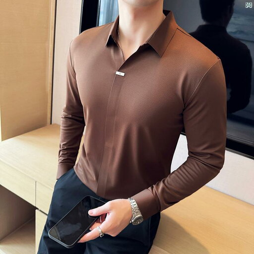 メンズ メンズファッション フォーマル 初秋 メンズ ポロシャツ 高級 シャツ 襟 シームレス ビジネス カジュアル 長袖 Tシャツ スリム 英国 メンズ メンズファッション フォーマル 初秋 メンズ ポロシャツ 高級 シャツ 襟 シームレス ビジネス カジュアル 長袖 Tシャツ スリム 英国