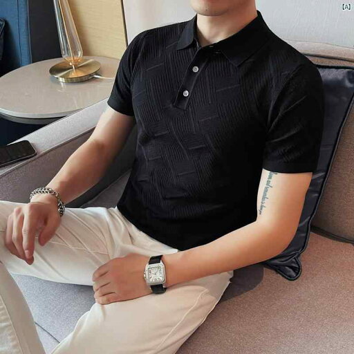 メンズ メンズファッション フォーマル ポロシャツ メンズ サマー ニット 半袖 Tシャツ スリム ファッション メンズ メンズファッション フォーマル ポロシャツ メンズ サマー ニット 半袖 Tシャツ スリム ファッション