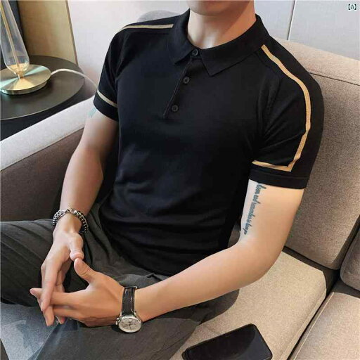 メンズ メンズファッション フォーマル 夏 通気性 ニット メンズ ポロシャツ スリム 冷感 半袖 薄手 Tシャツ メンズ メンズファッション フォーマル 夏 通気性 ニット メンズ ポロシャツ スリム 冷感 半袖 薄手 Tシャツ