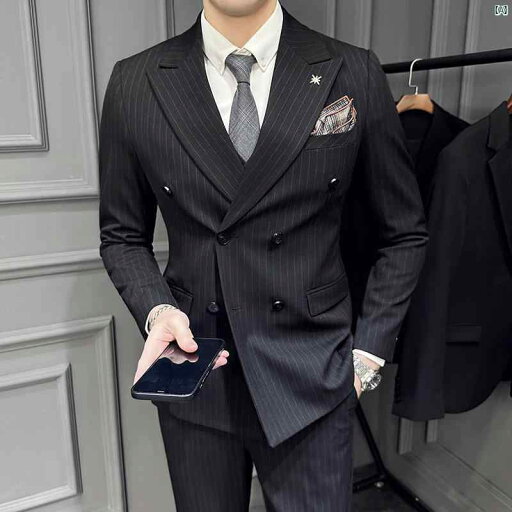 メンズ メンズファッション フォーマル 新郎 スーツ メンズスーツ ダブルブレスト 紳士 結婚式 披露宴 フォーマルドレス ビジネス カジュアル ストライプ ジャケット メンズ メンズファッション フォーマル 新郎 スーツ メンズスーツ ダブルブレスト 紳士 結婚式 披露宴 フォーマルドレス ビジネス カジュアル ストライプ ジャケット