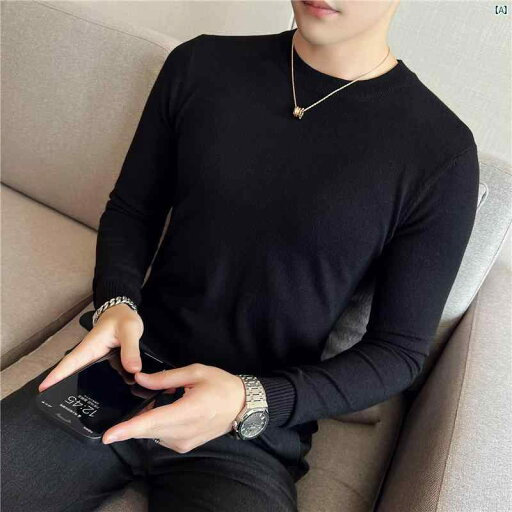 メンズ メンズファッション フォーマル 男性用 秋冬 セーター ラウンドネック ソリッドカラー ボトム 韓国 スリム ベーシックインナー ニット メンズ メンズファッション フォーマル 男性用 秋冬 セーター ラウンドネック ソリッドカラー ボトム 韓国 スリム ベーシックインナー ニット