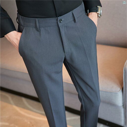 メンズ メンズファッション フォーマル ストレッチパンツ メンズ スリムフィット 裾細 ストレート 耐久性 ウエスト スーツ パンツ 英国 ドレープ ビジネス カジュアル メンズパンツ メンズ メンズファッション フォーマル ストレッチパンツ メンズ スリムフィット 裾細 ストレート 耐久性 ウエスト スーツ パンツ 英国 ドレープ ビジネス カジュアル メンズパンツ