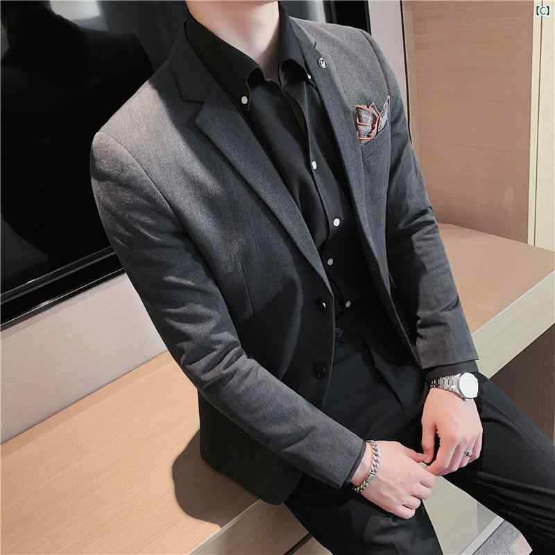 メンズ　メンズファッション　フォーマル メンズカジュアル 2 ボタン シングル スーツ ジャケット スリム ダブル スリット ビジネス 厚手 秋冬 小柄 大きめ サイズ トップ