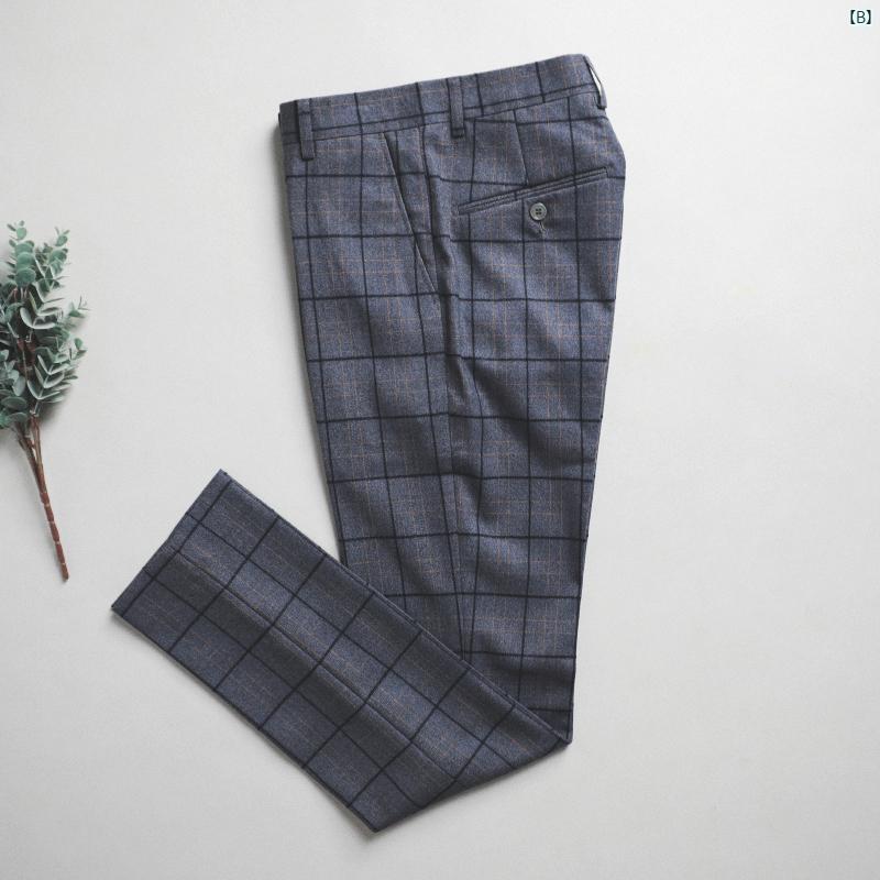 メンズ　ファッション　ユニフォーム　バー パンツ 複数 選択 ライト ビジネス ブルー ストライプパンツ 韓国 個性的 刺繍 スリム