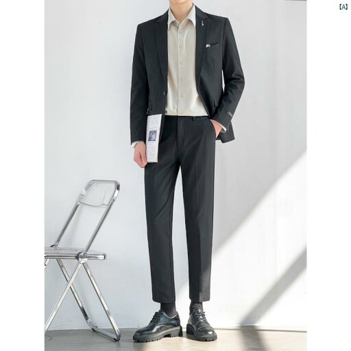 メンズ ファッション メンズファッション 大人 春夏 男性用 カジュアル スーツ 新郎 結婚式 付添人用 ハイエンド 韓国 ブルー メンズ ファッション メンズファッション 大人 春夏 男性用 カジュアル スーツ 新郎 結婚式 付添人用 ハイエンド 韓国 ブルー