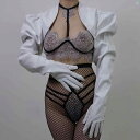 レディース 衣装 コスプレ ジャンプ スーツ 手袋 光沢 ブラック ワンピース ショート トップ ベスト ジャケット 長袖 革 魅惑的 写真撮影 キャットウォーク