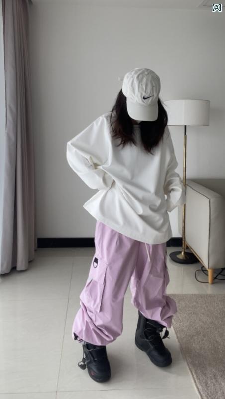 ベーシック スキー スウェットシャツ 薄手 ベルベット 3 L ブラック ホワイト 2色 防水 防風性 通気性 メンズレディース シングル ボード