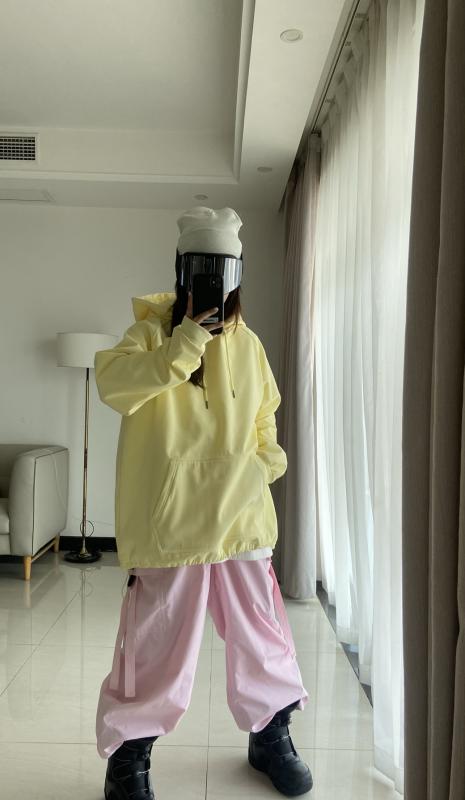 Sanlong スキー フード付き スウェットシャツ 3 L 防水 防風性 通気性 ひよこ イエロー