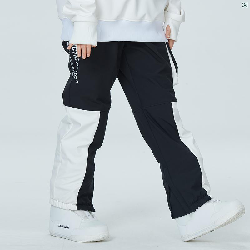 男女兼用 スノーボード パンツ 冬 屋外 防風 防水 暖かい 厚手 ゆったり 韓国