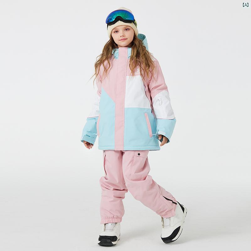 冬 雪国 男子 ガールズ 子供用 スキー スーツ 厚く 暖かい シングル ボード ダブル