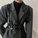 レディース ファッション ファッション小物 ウエスト 腰回り オシャレ ウエスト ベルト アメリカ パンク ファッション ングスカート スーツ サスペンダー ストラップ ガード ルクール 上着 装飾
