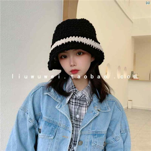 韓国 秋冬 ニット 厚手 ウール ストライプ 漁師 帽子 レディース ファッション 顔 小柄 バケット ハット 保温性ます 韓国 秋冬 ニット 厚手 ウール ストライプ 漁師 帽子 レディース ファッション 顔 小柄 バケット ハット 保温性ます