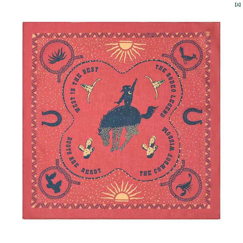 メンズ　レディース　ファッション　小物　バンダナ　オシャレ コットン レトロ プリント スクエア スカーフ アミ カーキ デニム ウェスト ターバン ヒップ ホップ ヘア アクセサリー 頭飾り