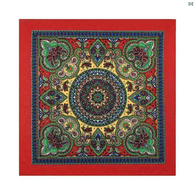 メンズ　レディース　ファッション　小物　バンダナ　オシャレ　柄物 ホット タイム コットン 両面 レトロ 宮殿 フラワースク エア スカーフ ネック ヒップ ホップ オートバイ