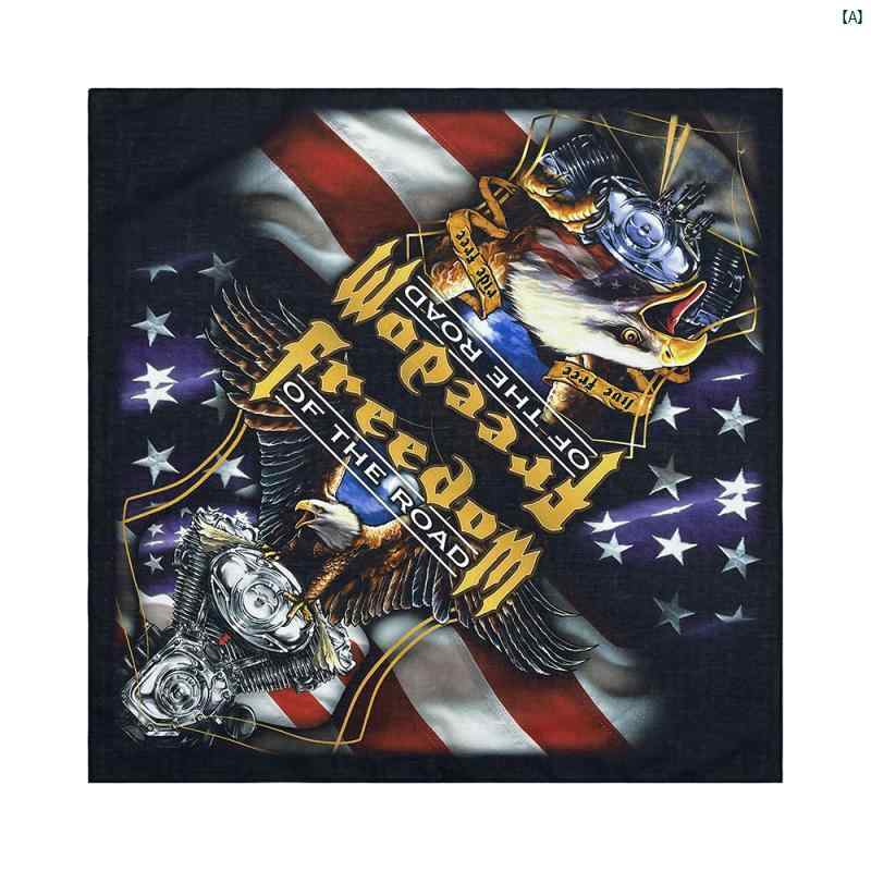 メンズ　レディース　ファッション　小物　バンダナ　オシャレ　柄物 コットン アメリカン ヴィンテージ スクエア スカーフ ネック ヒップ ホップ レトロ オートバイ ハーレー 乗馬